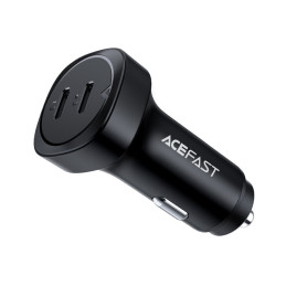 Acefast automobilinis įkroviklis 72W 2x USB Type C, PPS, Power Delivery, Quick Charge 3.0, AFC, FCP black (B2 black)