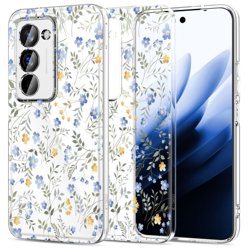 „Tech-Protect FlexAir“ dėklas, skirtas „Xiaomi Redmi 15 4G / 5G“ – ramunės su lapais