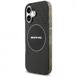 AMG Nauble Layer permatomas dryžuotas „MagSafe“ dėklas, skirtas iPhone 17 – juodas