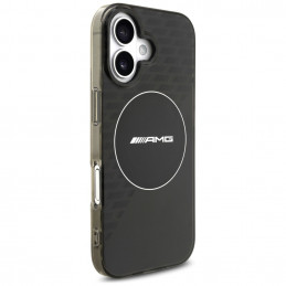 AMG Nauble Layer permatomas dryžuotas „MagSafe“ dėklas, skirtas iPhone 17 – juodas