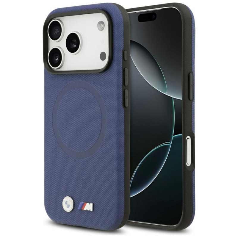 BMW M FW metalinis logotipo „MagSafe“ dėklas, skirtas „iPhone 17 Pro Max“ – tamsiai mėlynas