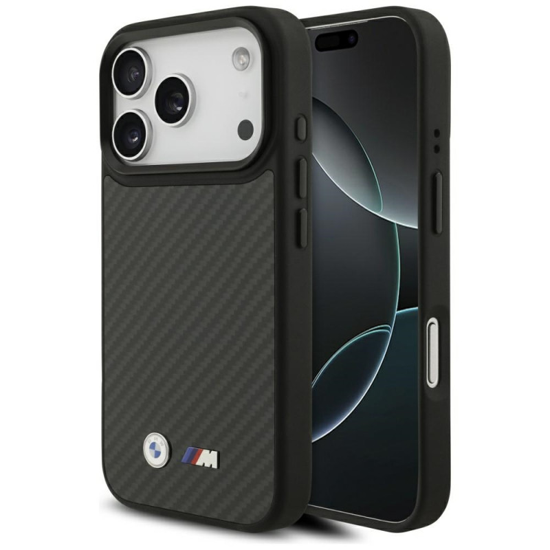 BMW M Kevlar matinis MagSafe dėklas, skirtas iPhone 17 Pro – juodas