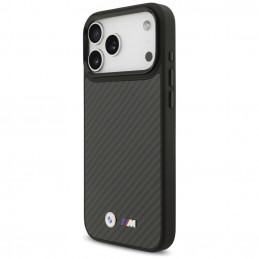 BMW M Kevlar matinis MagSafe dėklas, skirtas iPhone 17 Pro Max – juodas
