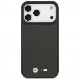 BMW M Kevlar matinis MagSafe dėklas, skirtas iPhone 17 Pro Max – juodas