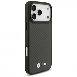BMW M Kevlar matinis MagSafe dėklas, skirtas iPhone 17 Pro Max – juodas