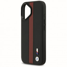 BMW M perforuotos juostelės logotipo „MagSafe“ dėklas, skirtas iPhone 17 – raudonas