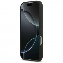 „Guess 4G“ apsauginis „Card Triangle“ dėklas, skirtas „iPhone 17 Pro“ – juodas