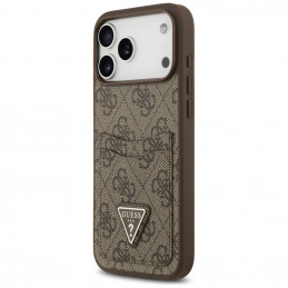 „Guess 4G Nauble Card Triangle“ dėklas, skirtas iPhone 17 Pro Max – rudas