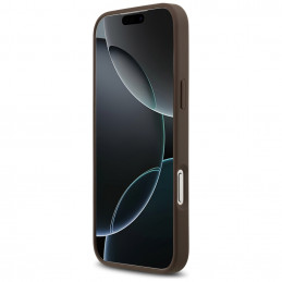 „Guess 4G Nauble Card Triangle“ dėklas, skirtas iPhone 17 Pro Max – rudas