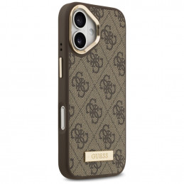 „Guess 4G Logo Plate MagSafe“ dėklas, skirtas „iPhone 17“ – rudas