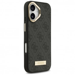 „Guess 4G Logo Plate MagSafe“ dėklas, skirtas „iPhone 17“ – juodas