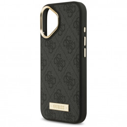 „Guess 4G Logo Plate MagSafe“ dėklas, skirtas „iPhone 17“ – juodas