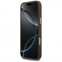 „Guess 4G Logo Plate MagSafe“ dėklas, skirtas „iPhone 17 Pro Max“ – rudas