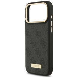 „Guess 4G Logo Plate MagSafe“ dėklas, skirtas „iPhone 17 Pro Max“ – juodas