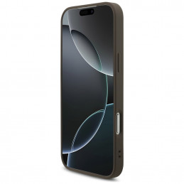 „Guess 4G Strap 4G Classic“ logotipo dėklas, skirtas „iPhone 17 Pro Max“ – rudas