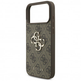 „Guess 4G Strap 4G Classic“ logotipo dėklas, skirtas „iPhone 17 Pro Max“ – rudas