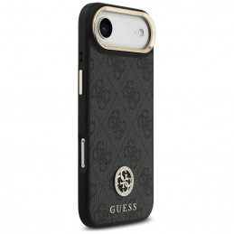 „Guess 4G“ „Strass“ logotipas ir dideli metaliniai dirželio mygtukai su „MagSafe“ dėklu, skirtas „iPhone Air“ – juodas