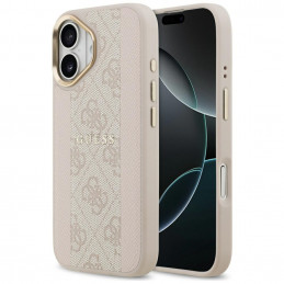„Guess 4G Stripe MagSafe“ dėklas, skirtas „iPhone 17“ – rožinis