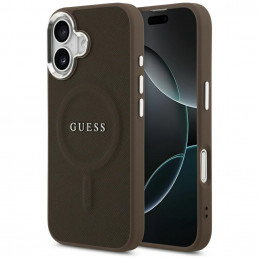 „Guess“ klasikinis „MagSafe“ dėklas, skirtas „iPhone 17“ – rudas