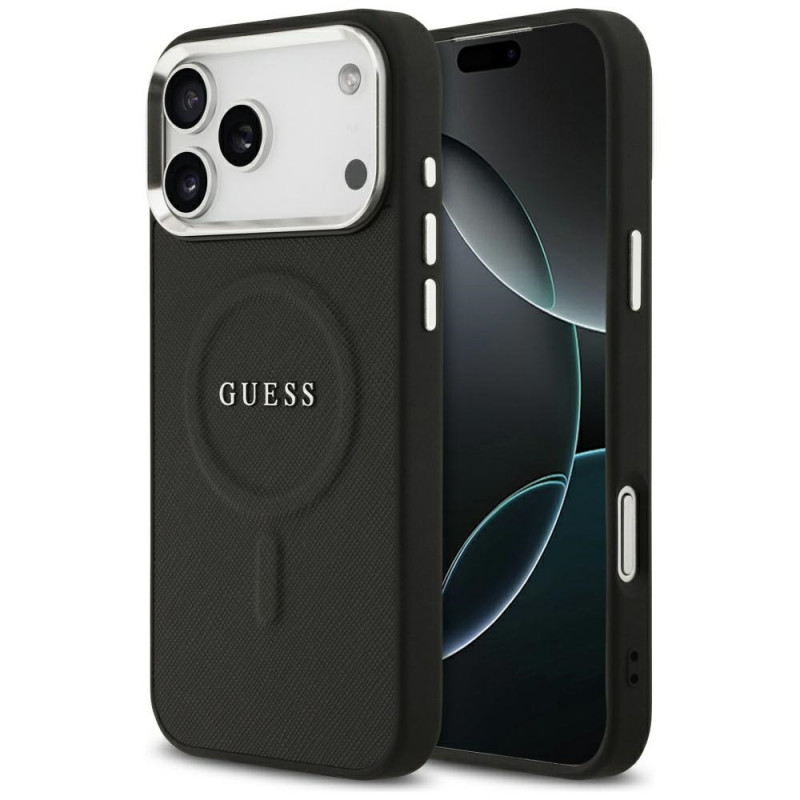 „Guess“ klasikinis „MagSafe“ dėklas, skirtas „iPhone 17 Pro Max“ – juodas