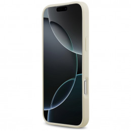 „Guess“ „Croco“ trikampio logotipo „MagSafe“ dėklas, skirtas „iPhone 17 Pro Max“ – auksinis