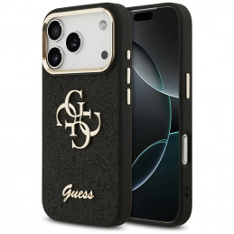 „Guess“ fiksuoto blizgučių dizaino metalinis rėmelis, skirtas iPhone 17 Pro – juodas