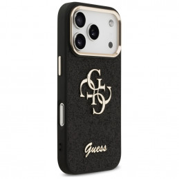 „Guess“ fiksuoto blizgučių dizaino metalinis rėmelis, skirtas iPhone 17 Pro – juodas