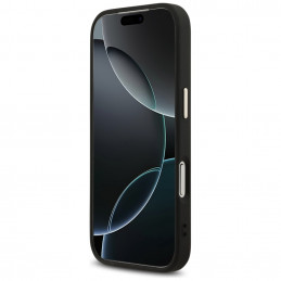 „Guess“ fiksuoto blizgučių dizaino metalinis rėmelis, skirtas iPhone 17 Pro – juodas