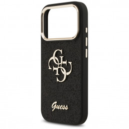 „Guess“ fiksuoto blizgučių dizaino metalinis rėmelis, skirtas iPhone 17 Pro – juodas