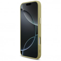 „Guess“ fiksuoto blizgučių dizaino didelis 4G metalinio rėmelio dėklas, skirtas iPhone 17 Pro Max - auksinis