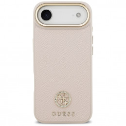 „Guess“ grūdėto Strass logotipo „MagSafe iPhone Air“ dėklas – rožinis