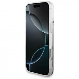 „Guess Liq“ dėklas. Blizgantys pakabukai, skirti „iPhone 17 Pro“ - sidabrinis