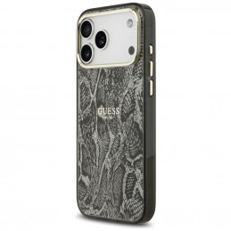 „Guess“ „Python“ rašto „MagSafe“ dėklas, skirtas „iPhone 17 Pro Max“ – juodas