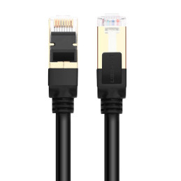 Ugreen kabelis Interneto tinklo kabelis Ethernet patchcord RJ45 Cat 7 STP LAN 10Gbps 2m juodas (11269)
