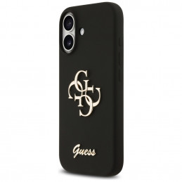 „Guess“ silikoninis „Big 4G Script“ dėklas, skirtas „iPhone 17“ – juodas