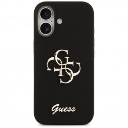 „Guess“ silikoninis „Big 4G Script“ dėklas, skirtas „iPhone 17“ – juodas