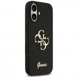 „Guess“ silikoninis „Big 4G Script“ dėklas, skirtas „iPhone 17“ – juodas
