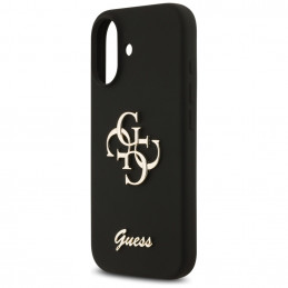 „Guess“ silikoninis „Big 4G Script“ dėklas, skirtas „iPhone 17“ – juodas