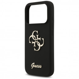 „Guess“ silikoninis „Big 4G Script“ dėklas, skirtas „iPhone 17 Pro“ – juodas