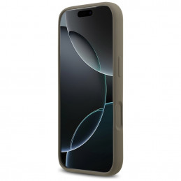 „Guess“ silikoninis „Big 4G Script“ dėklas, skirtas „iPhone 17 Pro Max“ – rudas