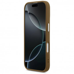 „Guess“ trikampio formos logotipo „MagSafe“ dėklas, skirtas „iPhone 17“ – rudas