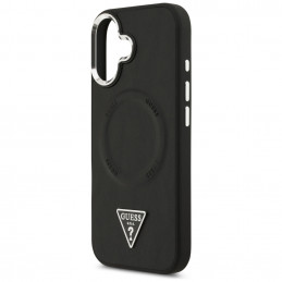 „Guess“ trikampio formos logotipo „MagSafe“ dėklas, skirtas „iPhone 17“ – juodas