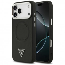 „Guess“ trikampio formos logotipo „MagSafe“ dėklas, skirtas „iPhone 17 Pro“ – juodas