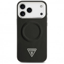 „Guess“ trikampio formos logotipo „MagSafe“ dėklas, skirtas „iPhone 17 Pro“ – juodas
