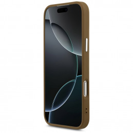 „Guess“ trikampio formos logotipo „MagSafe“ dėklas, skirtas „iPhone 17 Pro Max“ – rudas