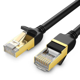 Ugreen kabelis Interneto tinklo kabelis Ethernet patchcord RJ45 Cat 7 STP LAN 10Gbps 2m juodas (11269)