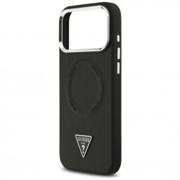 „Guess“ trikampio formos logotipo „MagSafe“ dėklas, skirtas „iPhone 17 Pro Max“ – juodas