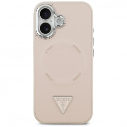 „Guess“ trikampio formos logotipo „MagSafe“ dėklas, skirtas „iPhone 17“ – rožinis