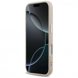 „Guess“ trikampio formos logotipo „MagSafe“ dėklas, skirtas „iPhone 17“ – rožinis