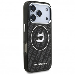 „Karl Lagerfeld IML Choupette Head Logo MagSafe“ dėklas, skirtas „iPhone 17 Pro Max“ – juodas